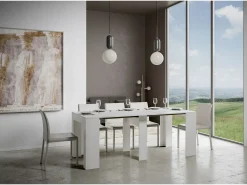 Hot ITAMOBY Mesa consola extensível 90x42/198 cm Modem Small Cinza Branca Branco