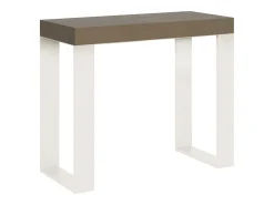 Consola|ITAMOBY Mesa consola extensível 90x40/196 cm Tecno Small Tortora quadro Branco Castanho