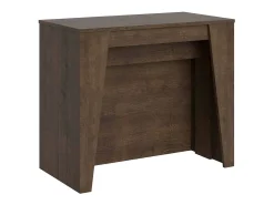Consola*Ityhome Mesa consola extensível 90x48/296 cm Bakari nogueira Castanho