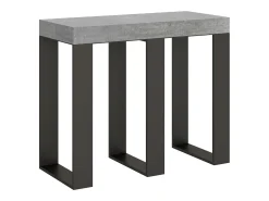 ITAMOBY Mesa consola extensível 90x40/196 cm Sintesi Small Cimento quadro Antracite^ Consola