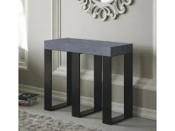 ITAMOBY Mesa consola extensível 90x40/196 cm Sintesi Small Cimento quadro Antracite^ Consola