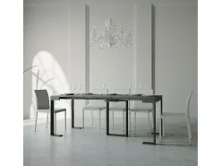 ITAMOBY Mesa consola extensível 90x40/196 cm Sintesi Small Cimento quadro Antracite^ Consola