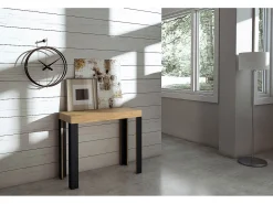 Hot ITAMOBY Mesa consola extensível 90x40/300 cm Linea Carvalho Natural quadro Antracite Natural claro