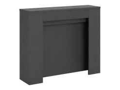 Consola*ITAMOBY Mesa consola extensível 90x25/211 cm Kiba Antracite Espatulado extensões internas Cinzento