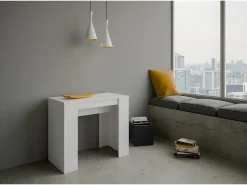 ITAMOBY Mesa consola extensível 90x48/204 cm Basic Small Cinza Branca^ Consola