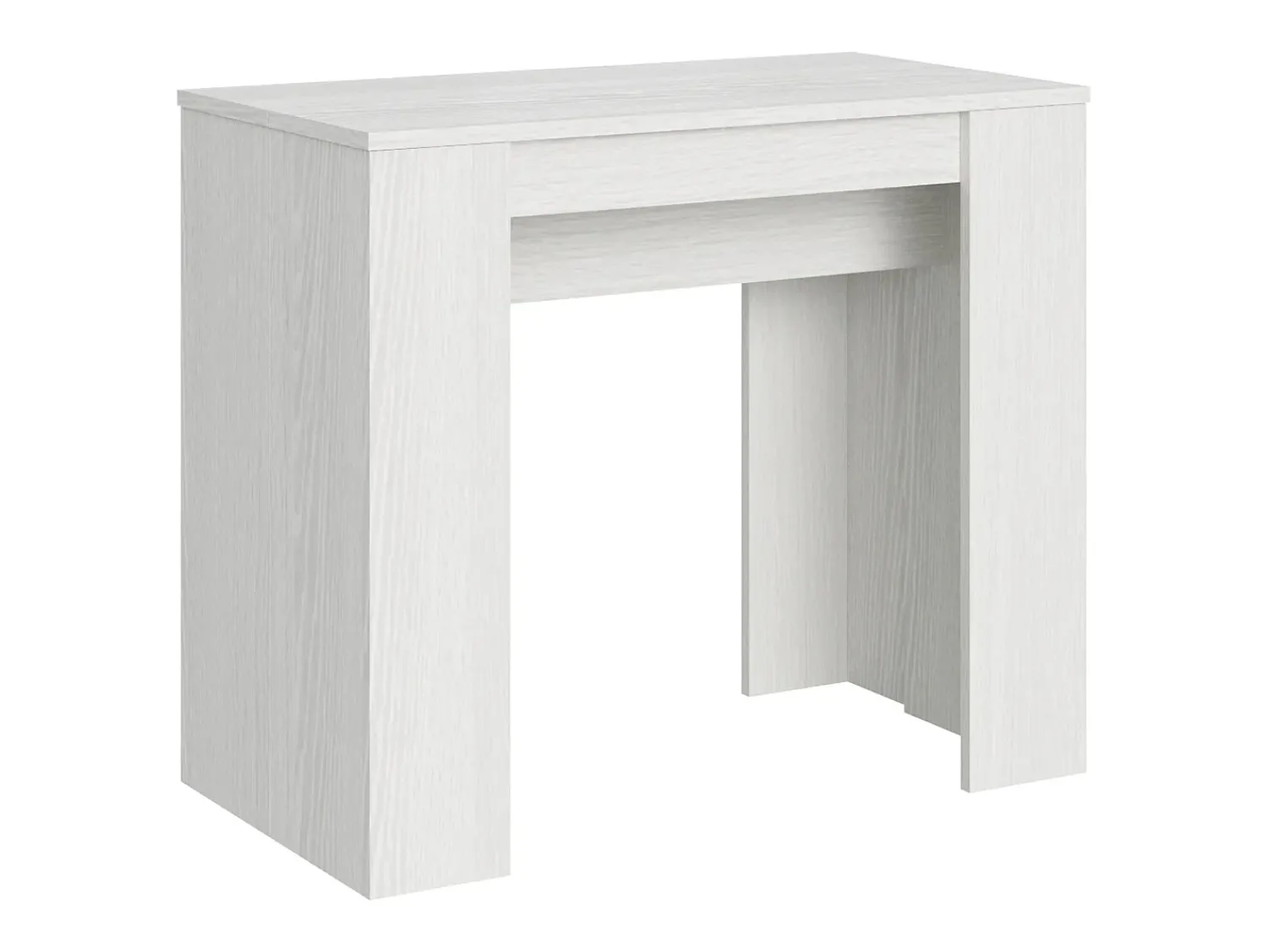 ITAMOBY Mesa consola extensível 90x48/204 cm Basic Small Cinza Branca^ Consola