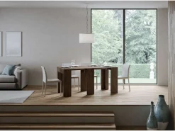 Consola*ITAMOBY Mesa consola extensível 78x47/299 cm Allin Nogueira extensões internas Natural escuro