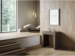 Consola*ITAMOBY Mesa consola extensível 78x47/299 cm Allin Nogueira extensões internas Natural escuro