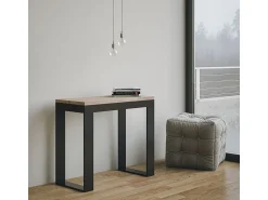Consola|ITAMOBY Mesa consola extensível 90x40/300 cm Tecno Evolution Carvalho Natural quadro Antracite Natural claro