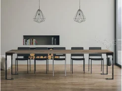Consola|ITAMOBY Mesa consola extensível 90x40/300 cm Tecno Evolution Carvalho Natural quadro Antracite Natural claro
