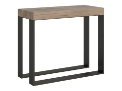 ITAMOBY Mesa consola extensível 90x40/196 cm Elettra Small Carvalho Natural quadro Antracite^ Consola
