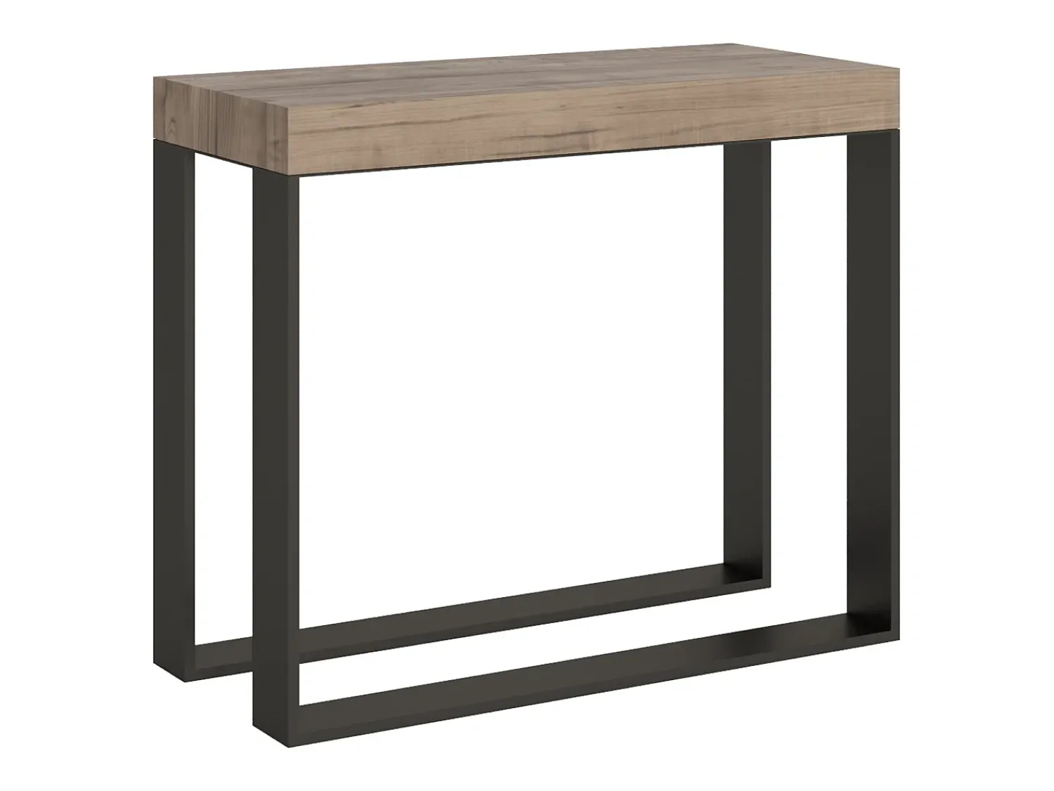ITAMOBY Mesa consola extensível 90x40/196 cm Elettra Small Carvalho Natural quadro Antracite^ Consola