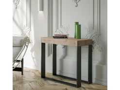 ITAMOBY Mesa consola extensível 90x40/196 cm Elettra Small Carvalho Natural quadro Antracite^ Consola