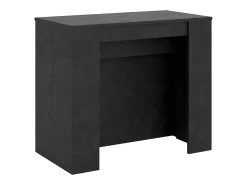 Outlet ITAMOBY Mesa consola extensível 90x48/296 cm Venus Antracite Espatulado extensões internas Cinzento