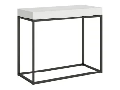 Consola|ITAMOBY Mesa consola extensível 90x40/300 cm Nordica Cinza Branca quadro Antracite Branco