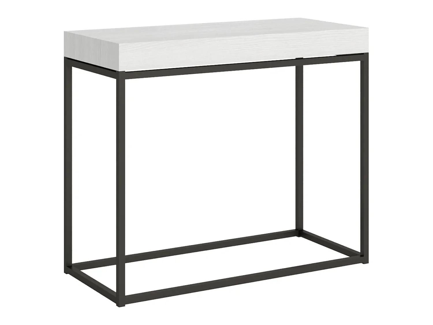 Consola|ITAMOBY Mesa consola extensível 90x40/300 cm Nordica Cinza Branca quadro Antracite Branco