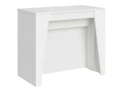 Discount Ityhome Mesa consola extensível 90x48/296 cm Bakari cinza branca Branco