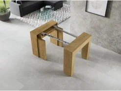 New ITAMOBY Mesa consola extensível 90x49/307 cm Extra Carvalho Natural extensões internas Castanho