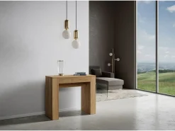 ITAMOBY Mesa consola extensível 90x42/302 cm Modem Carvalho Natural^ Consola