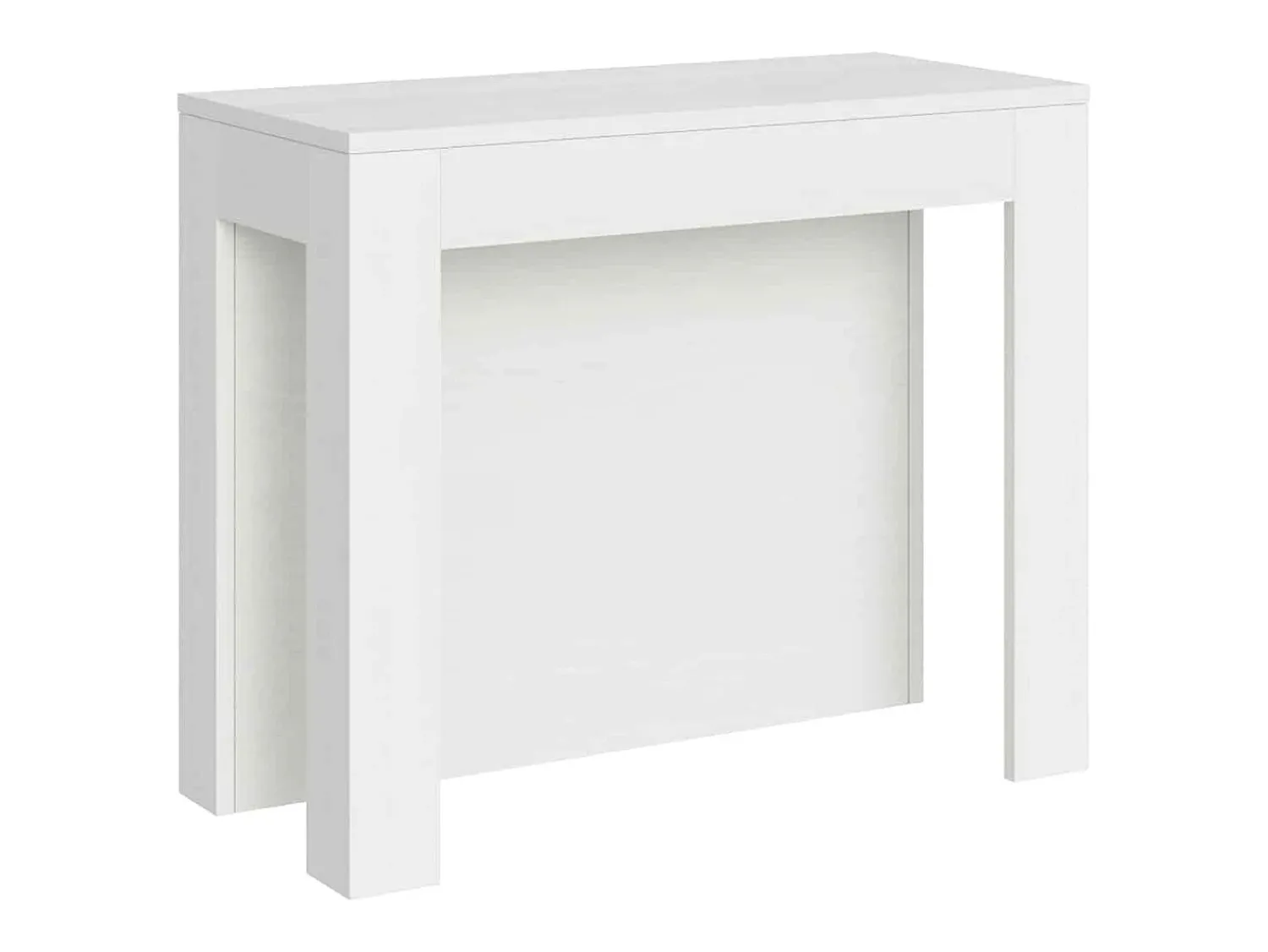 Consola|Ityhome Mesa consola extensível 90x42/290cm Cayman cinza branca Branco