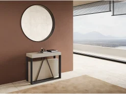 Sale Ityhome Mesa consola extensível 90x40/300cm Sketa caxemira quadro antracite Cinzento