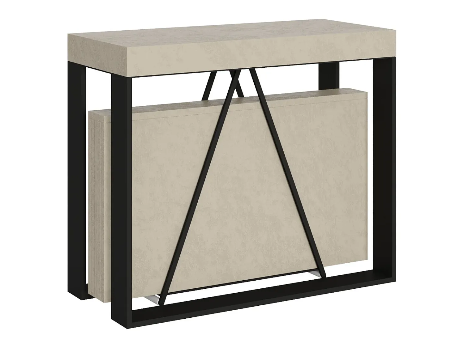 Sale Ityhome Mesa consola extensível 90x40/300cm Sketa caxemira quadro antracite Cinzento