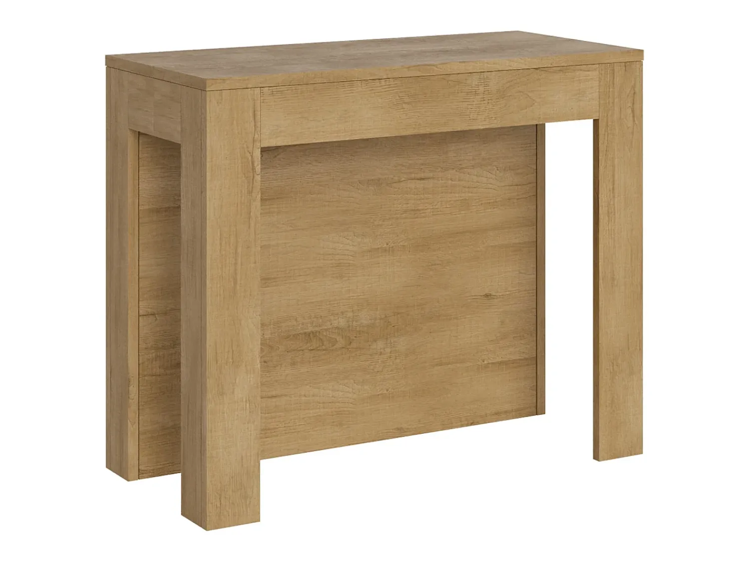 Ityhome Mesa consola extensível 90x42/290cm Cayman carvalho natural^ Consola