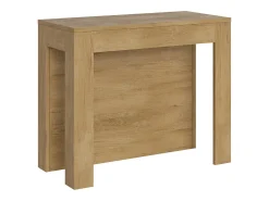 Ityhome Mesa consola extensível 90x42/290cm Cayman carvalho natural^ Consola