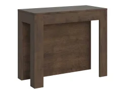 Ityhome Mesa consola extensível 90x42/290cm Cayman nogueira Castanho
