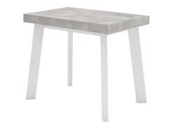 Consola*Skraut Home Mesa Consola Extensível, 302x90x73cm, Para 14 pessoas, Pés de madeira, e cinzento Branco