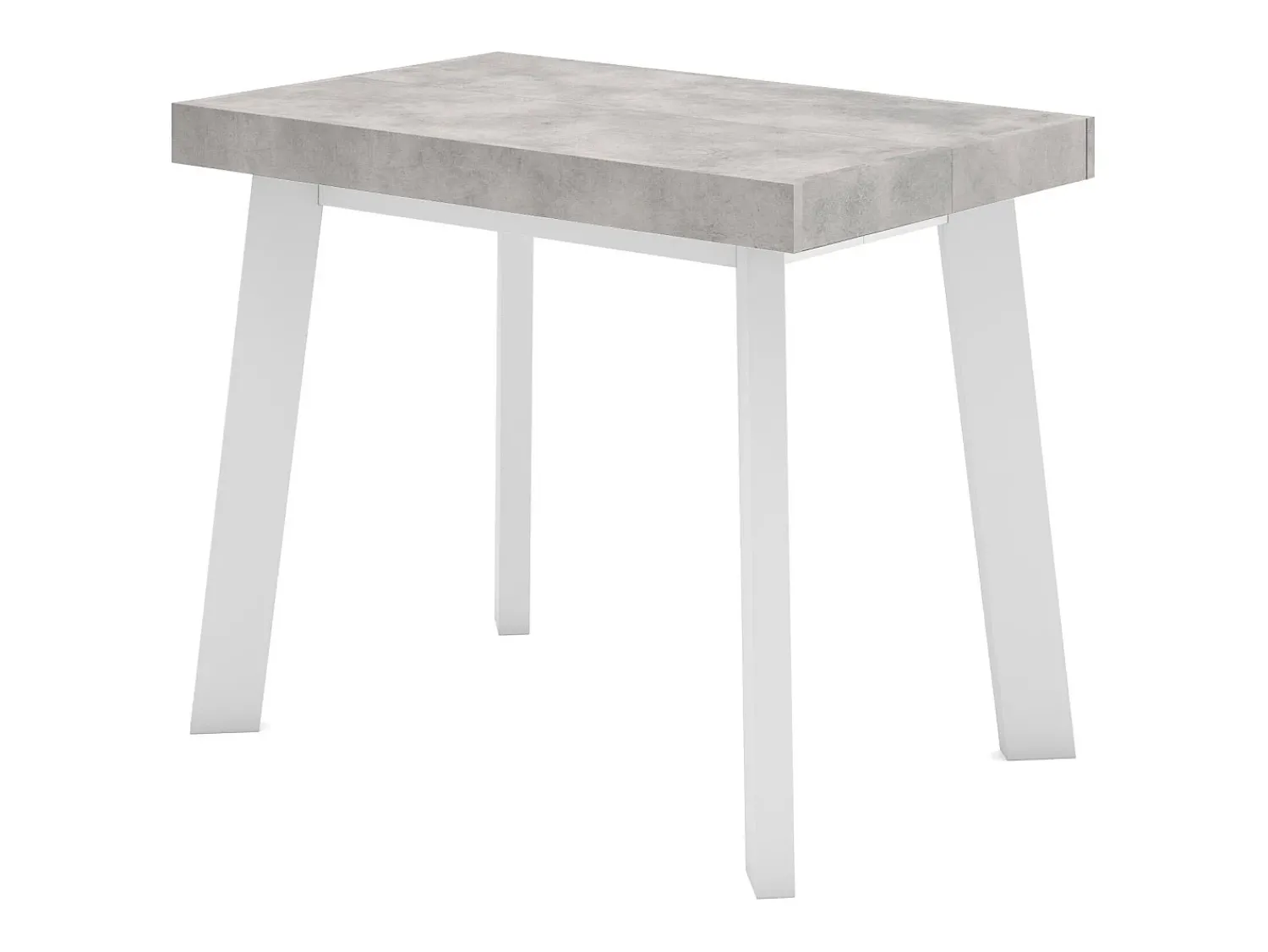 Consola*Skraut Home Mesa Consola Extensível, 302x90x73cm, Para 14 pessoas, Pés de madeira, e cinzento Branco