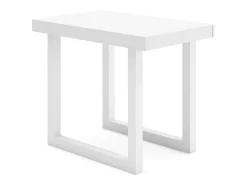 Clearance Skraut Home Mesa Consola Extensível, 302x90x73cm, Para 14 pessoas, Pés de madeira, Carvahlo e branco Natural claro