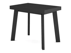 Consola|Skraut Home Mesa Consola Extensível, 140x90x73cm, Para 6 pessoas, Pés de madeira, Preto