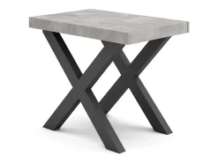 Discount Skraut Home Mesa Consola Extensível, 222x90x73cm, Para 10 pessoas, Pés de madeira, Cimento Cinzento