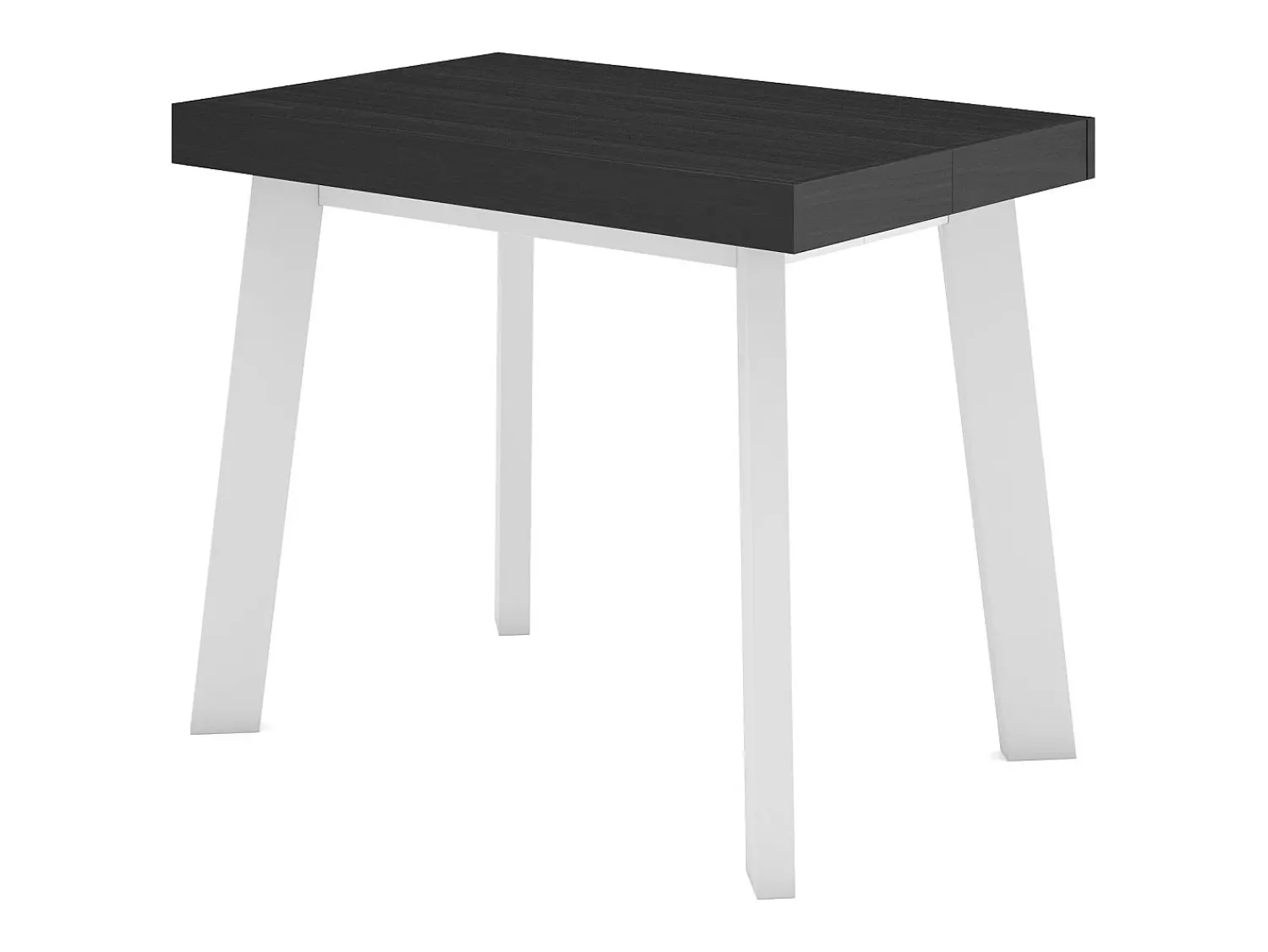 New Skraut Home Mesa Consola Extensível, 160x90x73cm, Para 8 pessoas, Pés de madeira, e preto Branco