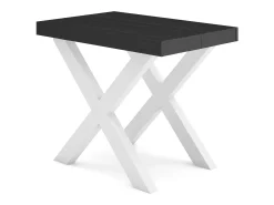 Online Skraut Home Mesa Consola Extensível, 302x90x73cm, Para 14 pessoas, Pés de madeira, Preto