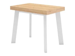 New Skraut Home Mesa Consola Extensível, 262x90x73cm, Para 12 pessoas, Pés de madeira, Carvahlo Natural claro