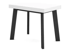 Consola|Skraut Home Mesa Consola Extensível, 160x90x73cm, Para 8 pessoas, Pés de madeira, Branco