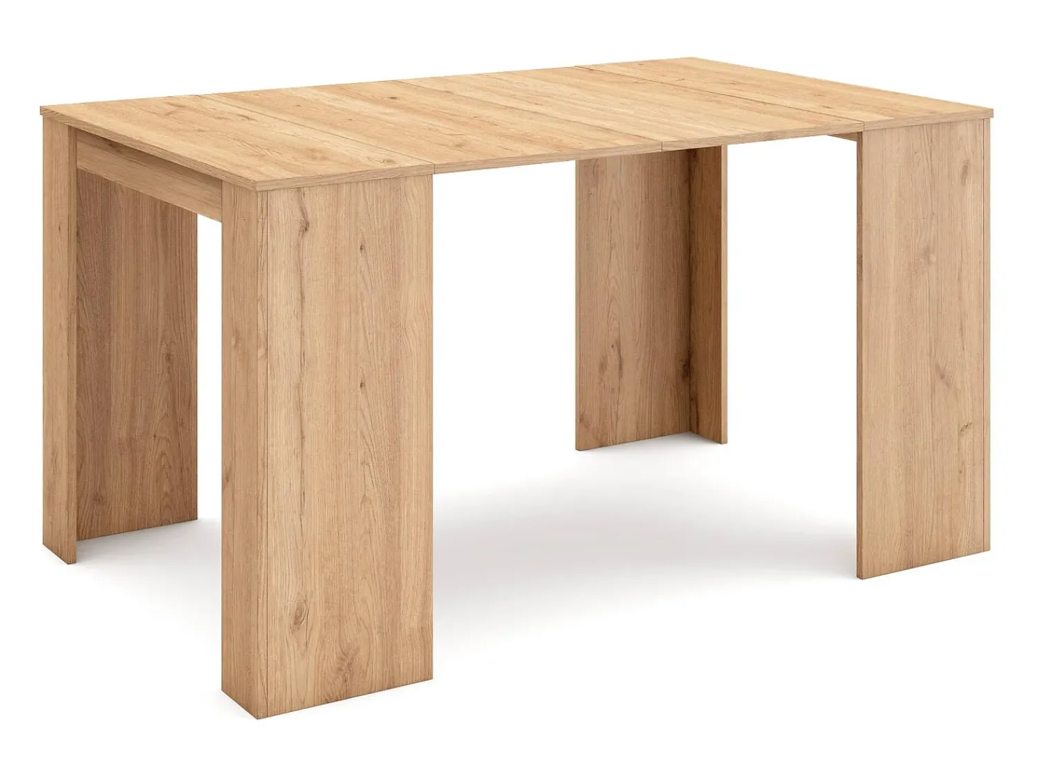 Skraut Home Mesa Consola Extensível, 140x90x77cm, Para 6 pessoas, Mesa de Jantar, Carvahlo^ Consola