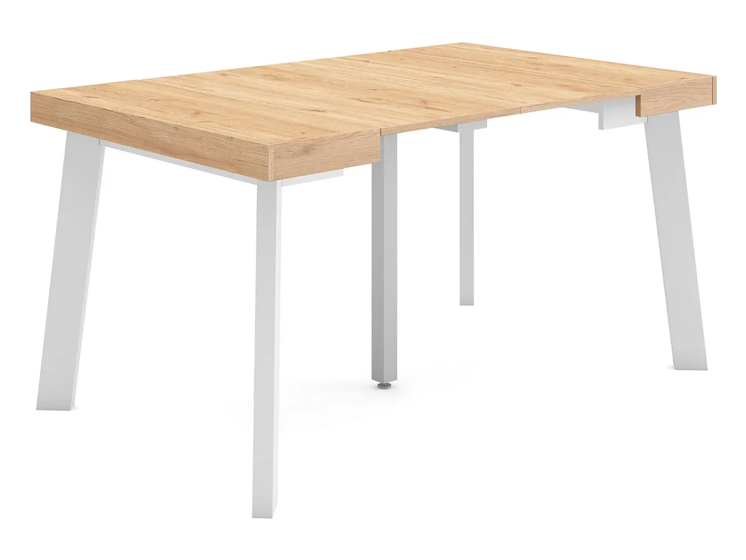 Consola*Skraut Home Mesa Consola Extensível, 140x90x73cm, Para 6 pessoas, Pés de madeira, Carvahlo Natural claro
