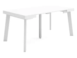 Skraut Home Mesa Consola Extensível, 160x90x73cm, Para 8 pessoas, Pés de madeira,^ Consola
