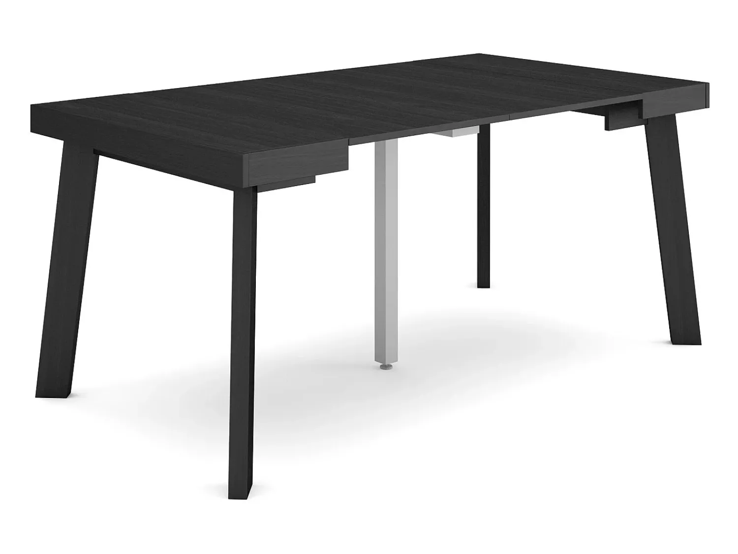 Hot Skraut Home Mesa Consola Extensível, 160x90x73cm, Para 8 pessoas, Pés de madeira, Preto