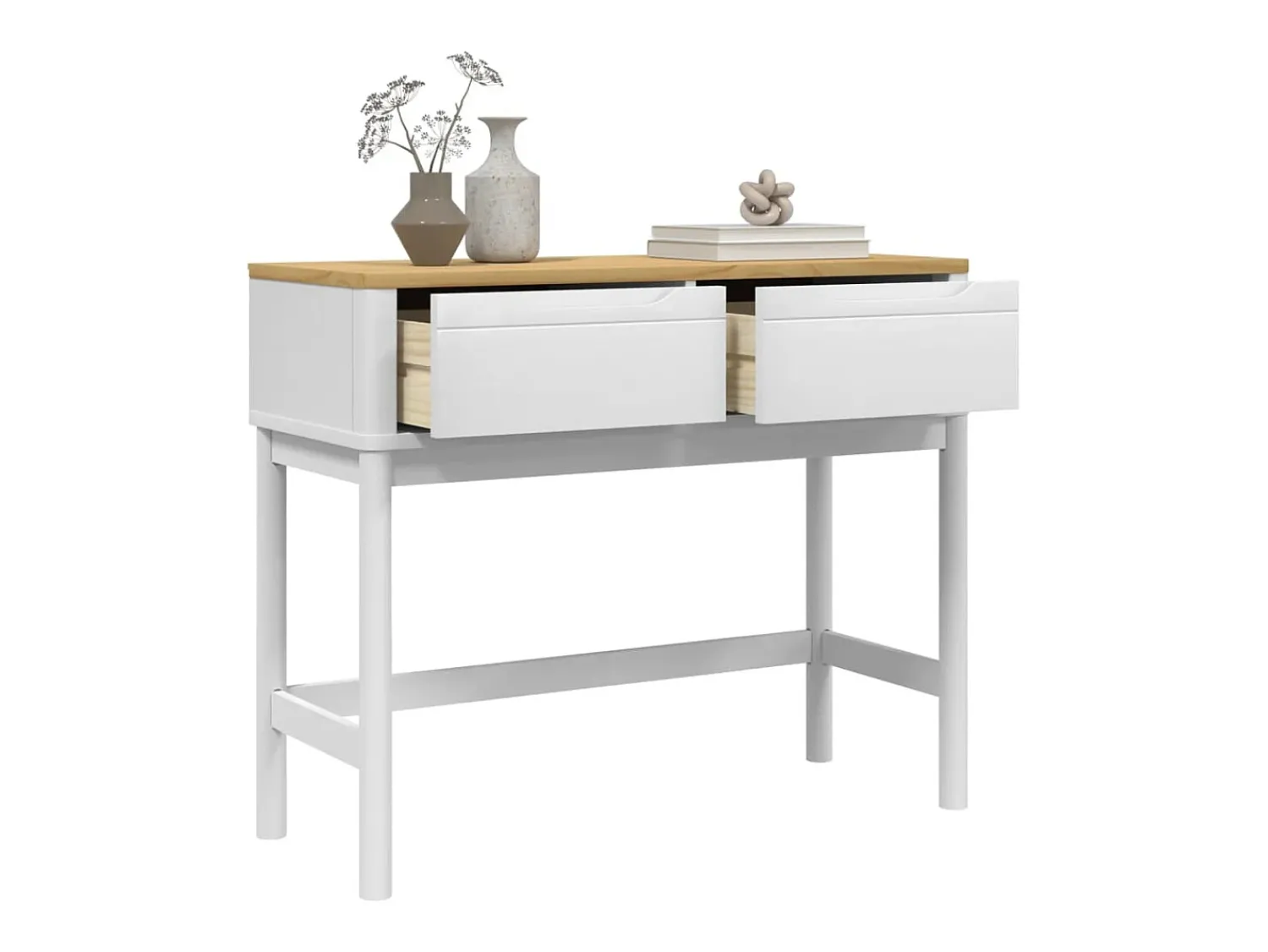 Mesa consola FLORO 89,5x36,5x73 cm pinho maciço PT424616^ Consola