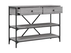 Outlet Mesa consola gavetas/prateleiras deriv. madeira sonoma PT987991 Cinzento