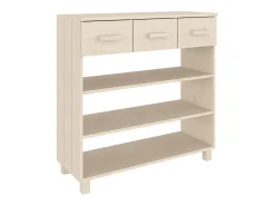Consola*vidaxl Mesa consola HAMAR 90x35x90 cm pinho maciço castanho-mel Natural claro