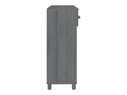 Discount vidaxl Mesa consola HAMAR 90x35x90 cm pinho maciço cinza-escuro Cinzento