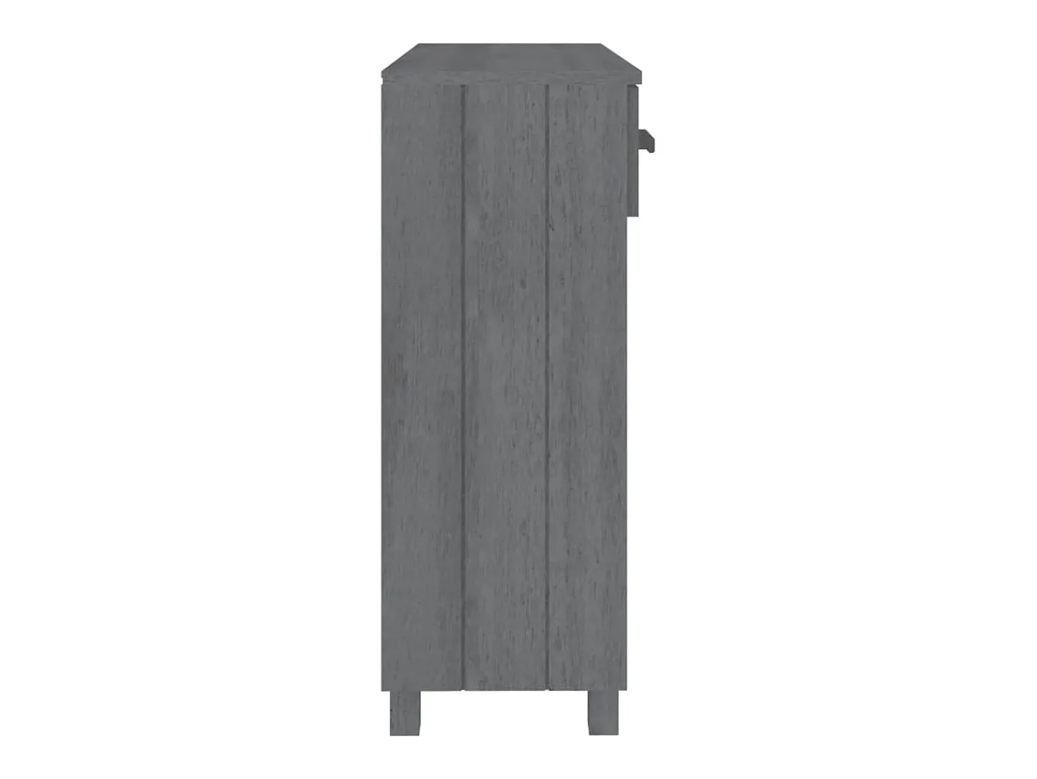 Discount vidaxl Mesa consola HAMAR 90x35x90 cm pinho maciço cinza-escuro Cinzento