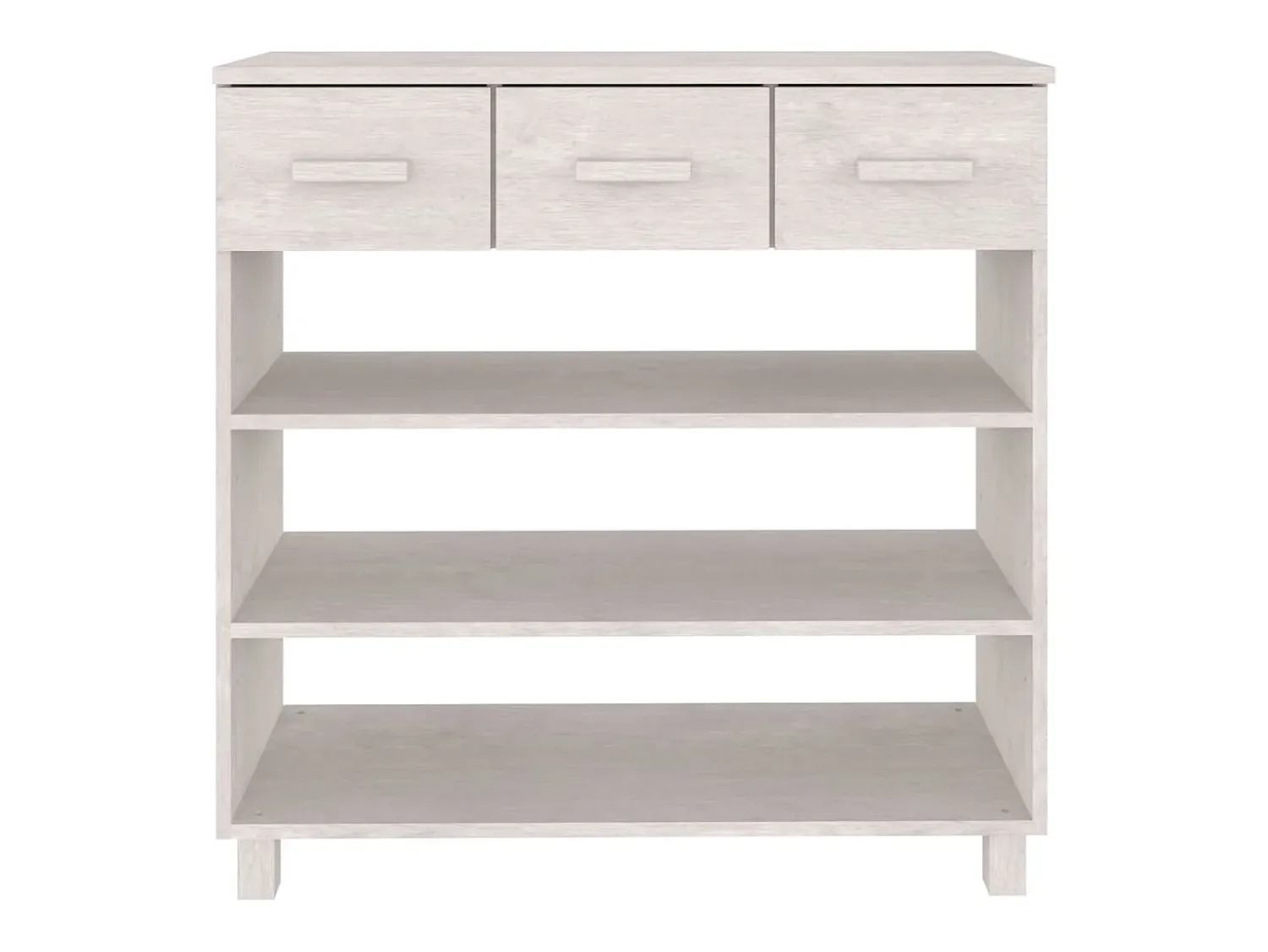 Consola| Mesa consola HAMAR 90x35x90 cm pinho maciço PT988819 Branco