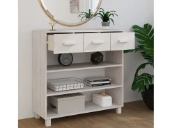 Consola| Mesa consola HAMAR 90x35x90 cm pinho maciço PT988819 Branco
