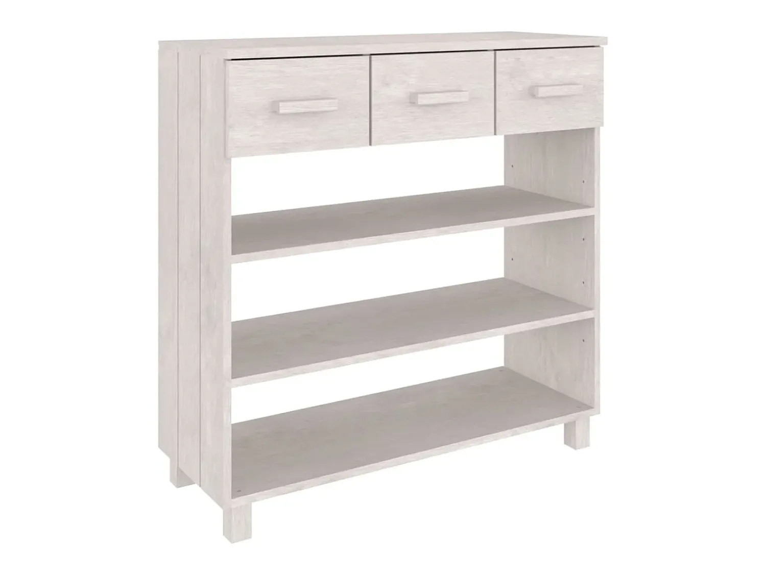 Consola| Mesa consola HAMAR 90x35x90 cm pinho maciço PT988819 Branco